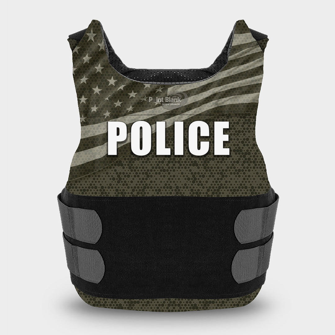 Carrier with Subdued American Flag Graphic – Police Placard