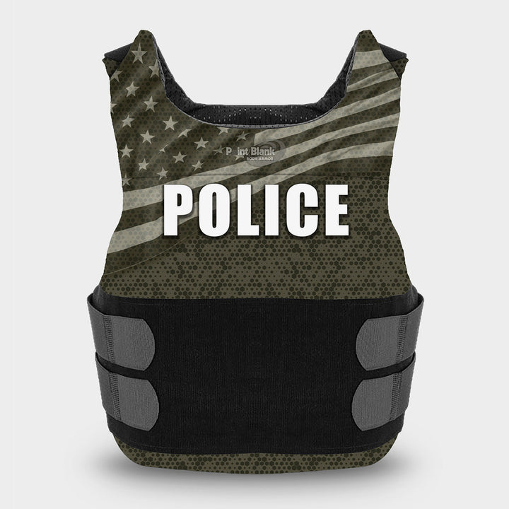 Carrier with Subdued American Flag Graphic – Police Placard