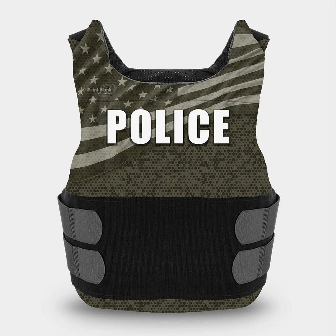 Carrier with Subdued American Flag Graphic – Police Placard