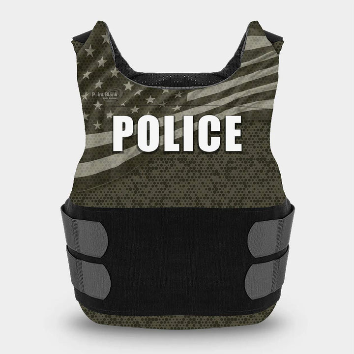 Carrier with Subdued American Flag Graphic – Police Placard