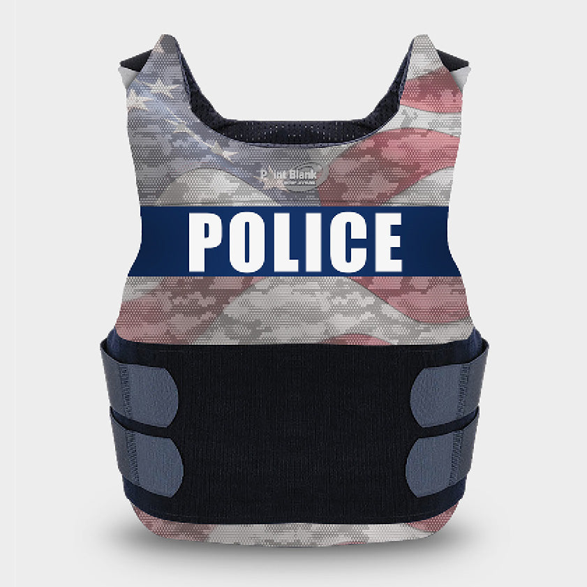 Carrier with American Flag Graphic – Police Placard