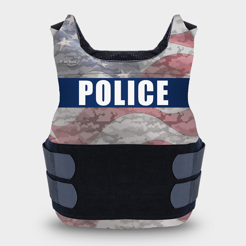 Carrier with American Flag Graphic – Police Placard