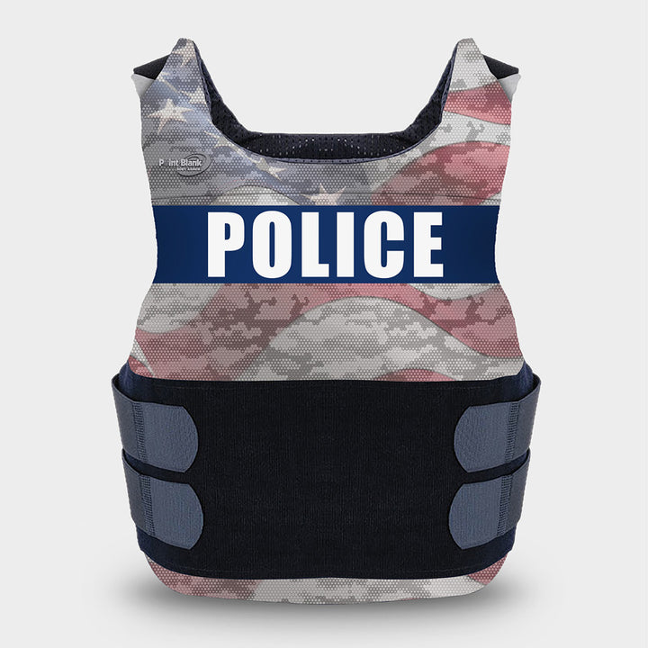 Carrier with American Flag Graphic – Police Placard