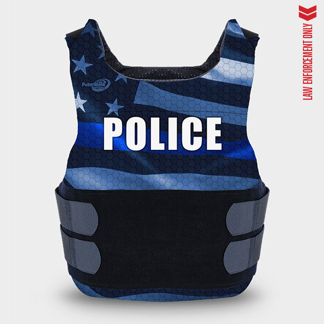 Carrier with Thin Blue Line Flag Graphic – Police