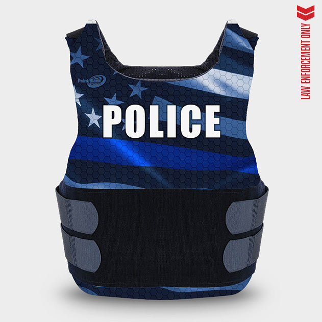 Carrier with Thin Blue Line Flag Graphic – Police
